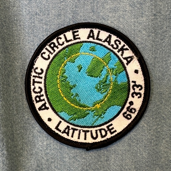 RTW | VTG Scout Patches Chambray Button Up Unisex Uniform Work Shacket Shirt - Picture 11 of 16